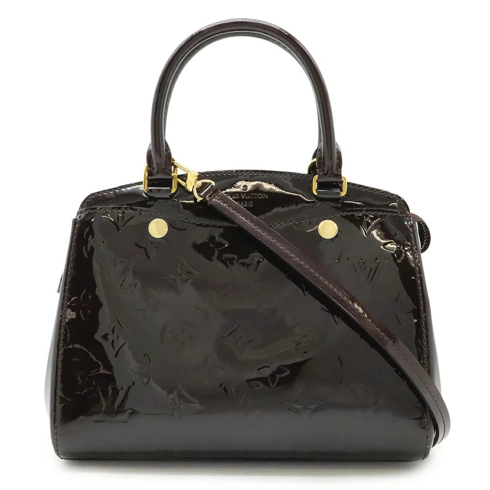 LOUIS VUITTON Monogram Vernis Blair Handbag Shoulder Enamel Calf Amarante Purple
